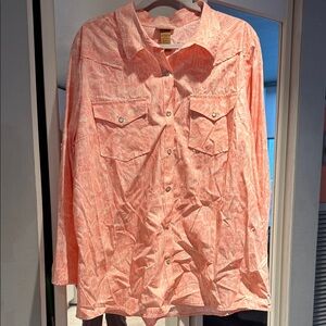 Wrangler Coral Button-Up Shirt